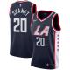 NBA Men Los Angeles Clippers Dark Blue City #20 SHAMET Jersey High Quality Name and Number Print