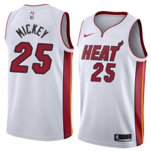 NBA Men Miami Heat White #25 MICKEY Jersey High Quality Name and Number Print