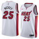 NBA Men Miami Heat White #25 MICKEY Jersey High Quality Name and Number Print
