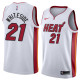 NBA Men Miami Heat White #21 WHITESIDE Jersey High Quality Name and Number Print