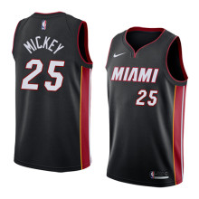 NBA Men Miami Heat Black #25 MICKEY Jersey High Quality Name and Number Print