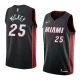 NBA Men Miami Heat Black #25 MICKEY Jersey High Quality Name and Number Print