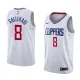 NBA Men Los Angeles Clippers White #8 GALLINARI Jersey High Quality Name and Number Print
