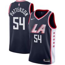 NBA Men Los Angeles Clippers Dark Blue City #54 PATTERSON Jersey High Quality Name and Number Print
