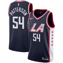 NBA Men Los Angeles Clippers Dark Blue City #54 PATTERSON Jersey High Quality Name and Number Print