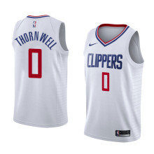 NBA Men Los Angeles Clippers White #0 THORN WELL Jersey High Quality Name and Number Print