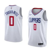 NBA Men Los Angeles Clippers White #0 THORN WELL Jersey High Quality Name and Number Print