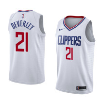 NBA Men Los Angeles Clippers White #21 BEVERLEY Jersey High Quality Name and Number Print