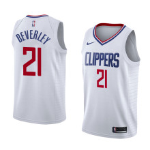 NBA Men Los Angeles Clippers White #21 BEVERLEY Jersey High Quality Name and Number Print