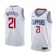 NBA Men Los Angeles Clippers White #21 BEVERLEY Jersey High Quality Name and Number Print
