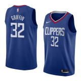 NBA Men Los Angeles Clippers Blue #32 GRIFFIN Jersey High Quality Name and Number Print