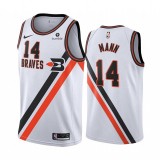 NBA Men Los Angeles Clippers Retro White #14 MANN Jersey High Quality Name and Number Print