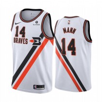 NBA Men Los Angeles Clippers Retro White #14 MANN Jersey High Quality Name and Number Print