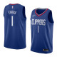 NBA Men Los Angeles Clippers Blue #1 EVANS Jersey High Quality Name and Number Print