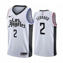 NBA Men Los Angeles Clippers 19-20 Season White #2 LEONARD Jersey High Quality Name and Number Print