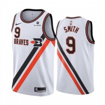 NBA Men Los Angeles Clippers Retro White #9 SMITH Jersey High Quality Name and Number Print