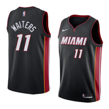 NBA Men Miami Heat Black #11 WAITERS Jersey High Quality Name and Number Print