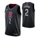 NBA Men Los Angeles Clippers Black #2 LEONARD Jersey High Quality Name and Number Print