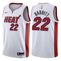 NBA Men Miami Heat White #22 BABBITT Jersey High Quality Name and Number Print