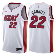 NBA Men Miami Heat White #22 BABBITT Jersey High Quality Name and Number Print