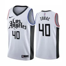 NBA Men Los Angeles Clippers 19-20 Season White #40 ZUBAC Jersey High Quality Name and Number Print