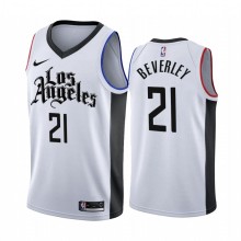 NBA Men Los Angeles Clippers 19-20 Season White #21 BEVERLEY Jersey High Quality Name and Number Print