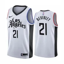 NBA Men Los Angeles Clippers 19-20 Season White #21 BEVERLEY Jersey High Quality Name and Number Print