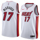 NBA Men Miami Heat White #17 McGRUDER Jersey High Quality Name and Number Print