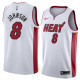 NBA Men Miami Heat White #8 JOHNSON Jersey High Quality Name and Number Print