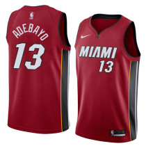 NBA Men Miami Heat Red #13 ADEBAYO Jersey High Quality Name and Number Print