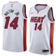 NBA Men Miami Heat White #14 WALTON JR. Jersey High Quality Name and Number Print