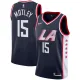 NBA Men Los Angeles Clippers Dark Blue City #15 MOTLEY Jersey High Quality Name and Number Print