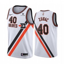 NBA Men Los Angeles Clippers Retro White #40 ZUBAC Jersey High Quality Name and Number Print