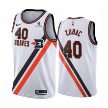 NBA Men Los Angeles Clippers Retro White #40 ZUBAC Jersey High Quality Name and Number Print