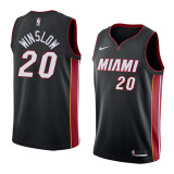 NBA Men Miami Heat Black #20 WINSLOW Jersey High Quality Name and Number Print