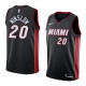 NBA Men Miami Heat Black #20 WINSLOW Jersey High Quality Name and Number Print