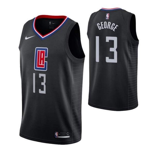 NBA Men Los Angeles Clippers Black #13 GEORGE Jersey High Quality Name and Number Print