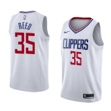 NBA Men Los Angeles Clippers White #35 REED Jersey High Quality Name and Number Print