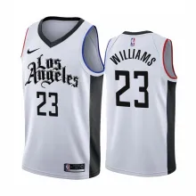 NBA Men Los Angeles Clippers 19-20 Season White #23 WILLIAMS Jersey High Quality Name and Number Print