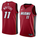 NBA Men Miami Heat Red #11 WAITERS Jersey High Quality Name and Number Print
