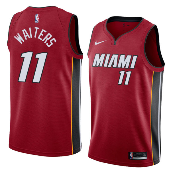 NBA Men Miami Heat Red #11 WAITERS Jersey High Quality Name and Number Print