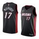 NBA Men Miami Heat Black #17 McGRUDER Jersey High Quality Name and Number Print