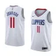 NBA Men Los Angeles Clippers White #11 JOHNSON Jersey High Quality Name and Number Print
