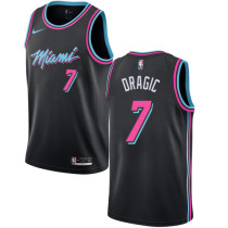 NBA Men Miami Heat Black City #7 DRAGIC Jersey High Quality Name and Number Print