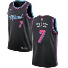 NBA Men Miami Heat Black City #7 DRAGIC Jersey High Quality Name and Number Print