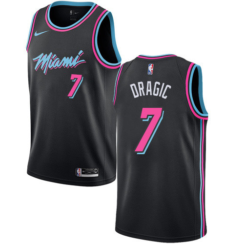 NBA Men Miami Heat Black City #7 DRAGIC Jersey High Quality Name and Number Print