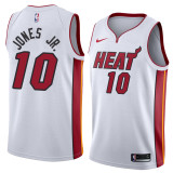 NBA Men Miami Heat White #10 JONES JR. Jersey High Quality Name and Number Print