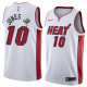 NBA Men Miami Heat White #10 JONES JR. Jersey High Quality Name and Number Print