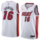 NBA Men Miami Heat White #16 JOHNSON Jersey High Quality Name and Number Print
