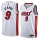 NBA Men Miami Heat White #9 OLYNYK Jersey High Quality Name and Number Print